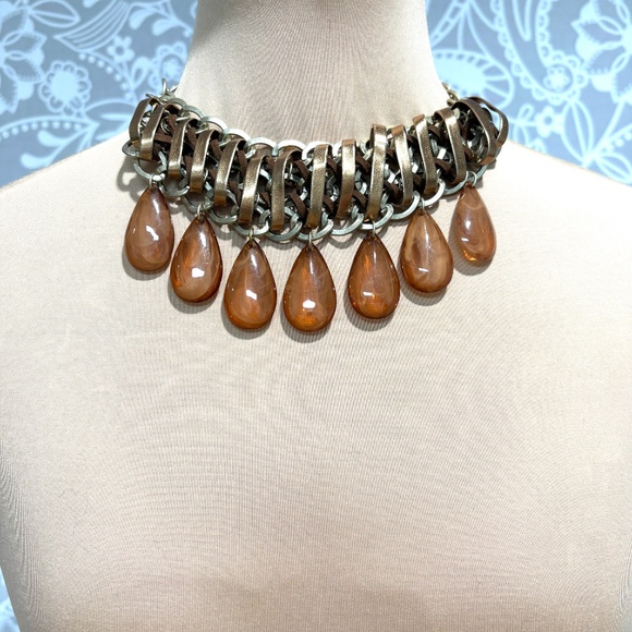 necklace chain leather vintage adjustable 16" to 19" - Picture 6 of 16